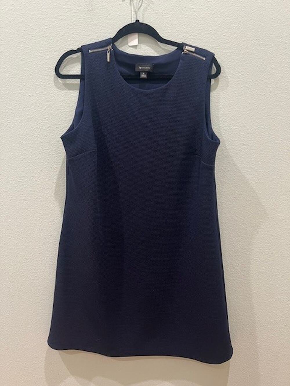 AB Studio Women's Size 16 Navy Sleeveless Princess Cut A-line Dress